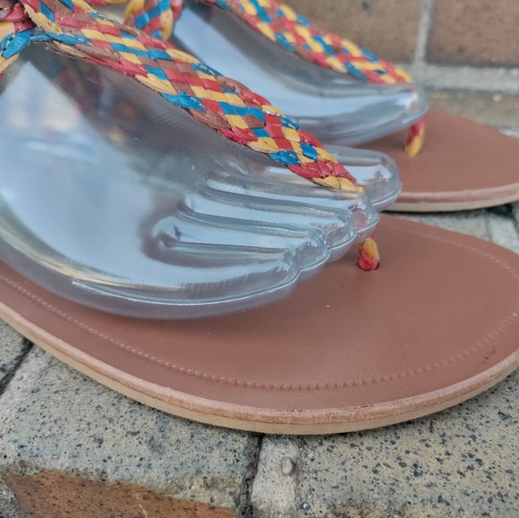 Steve Madden | Pressto Rainbow Braided Leather Gladiator Sandals Size 8.5 - Picture 10 of 14